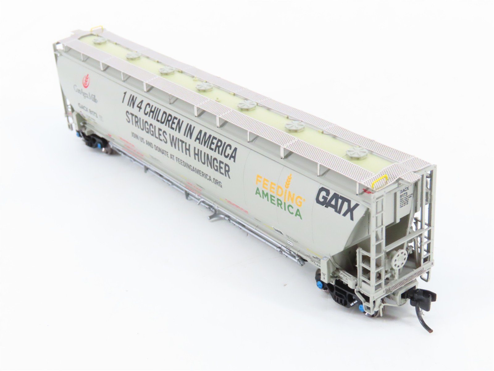 N Scale Atlas 50003250 GACX GATX Trinity 5660 4-Bay Covered Hopper 8173 RTR
