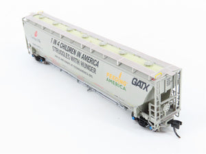 N Scale Atlas 50003250 GACX GATX Trinity 5660 4-Bay Covered Hopper 8173 RTR
