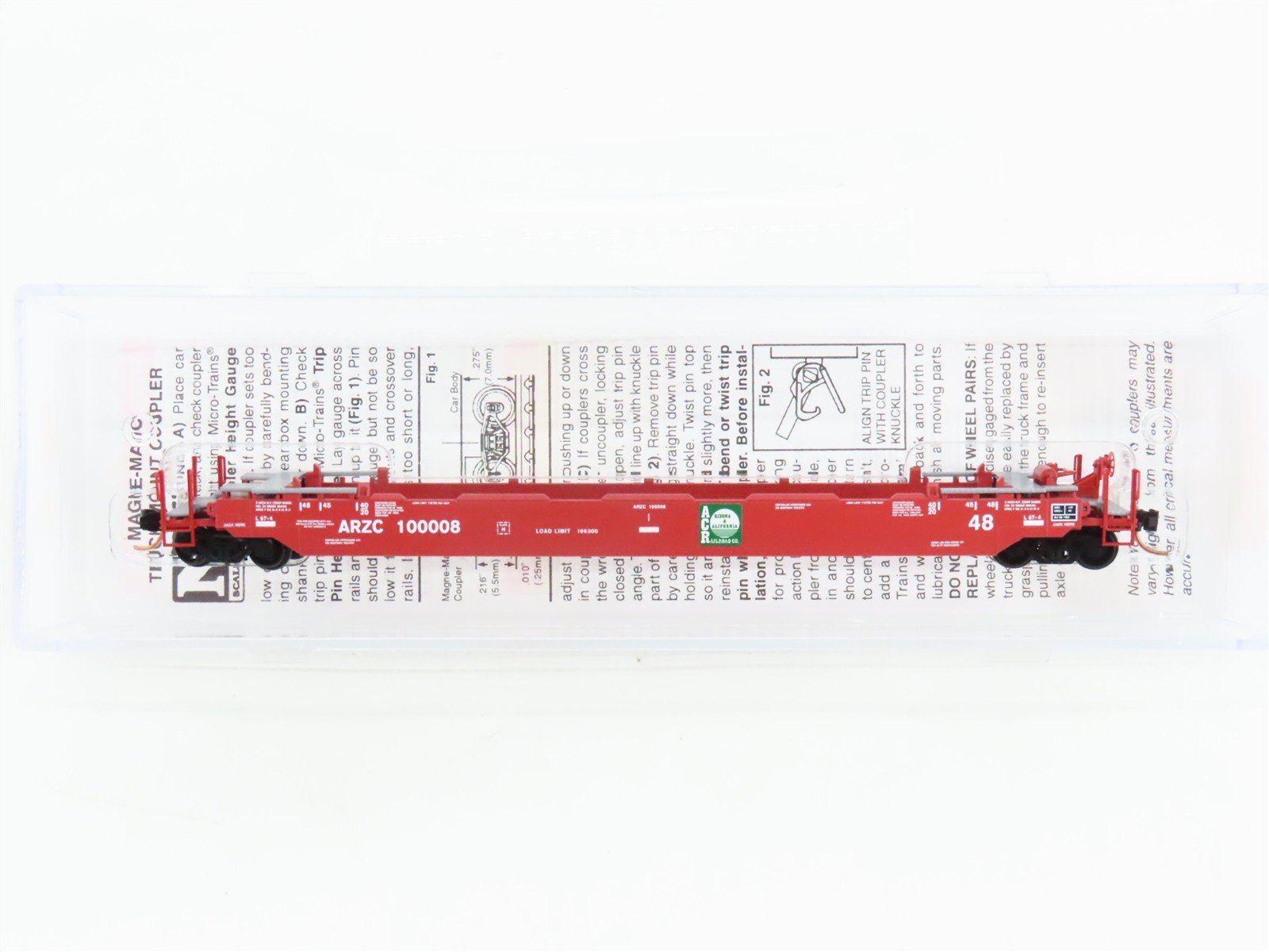 N Scale Micro-Trains 13500122 ARZC Arizona & California 70' Flat Car 100008 RTR