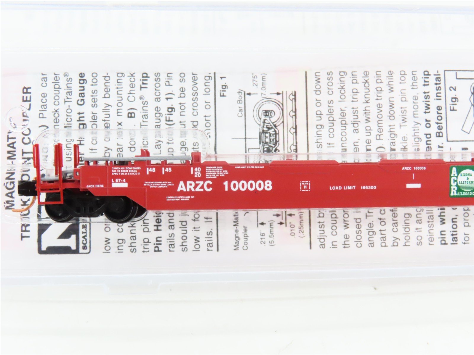 N Scale Micro-Trains 13500122 ARZC Arizona & California 70' Flat Car 100008 RTR