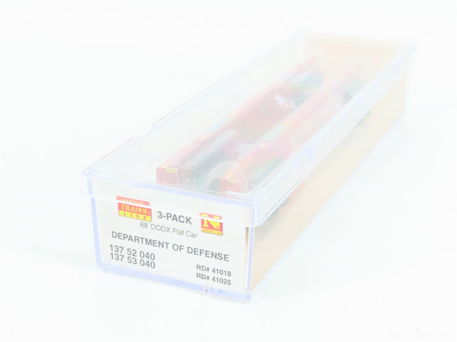 N Scale Micro-Trains 13752040 DODX Department of Defense 68' Flat Car 2-Pack RTR