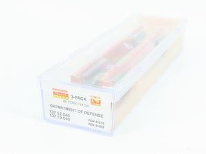 N Scale Micro-Trains 13752040 DODX Department of Defense 68' Flat Car 2-Pack RTR