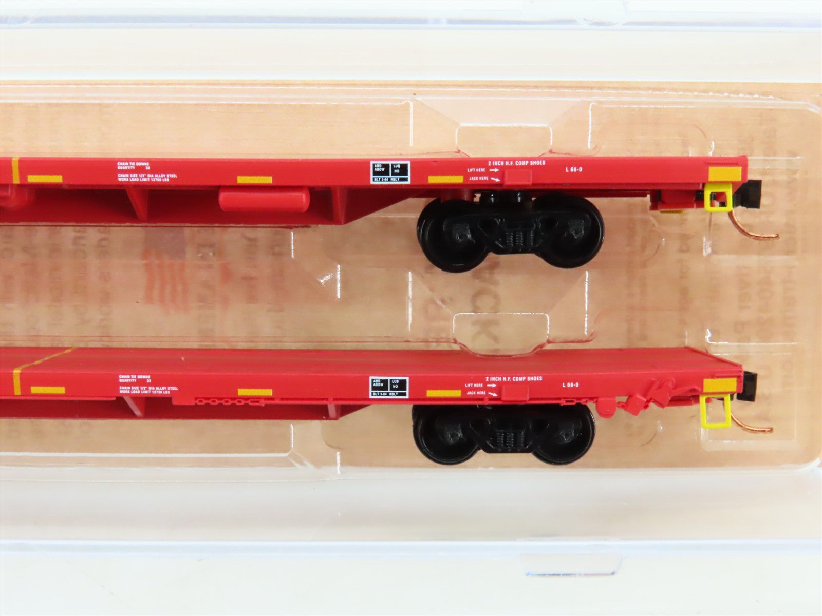 N Scale Micro-Trains 13752040 DODX Department of Defense 68' Flat Car 2-Pack RTR