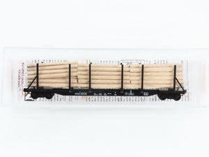 N Scale Micro-Trains 11500062 Hammermill Paper Company 65' 100-Ton Log Car RTR