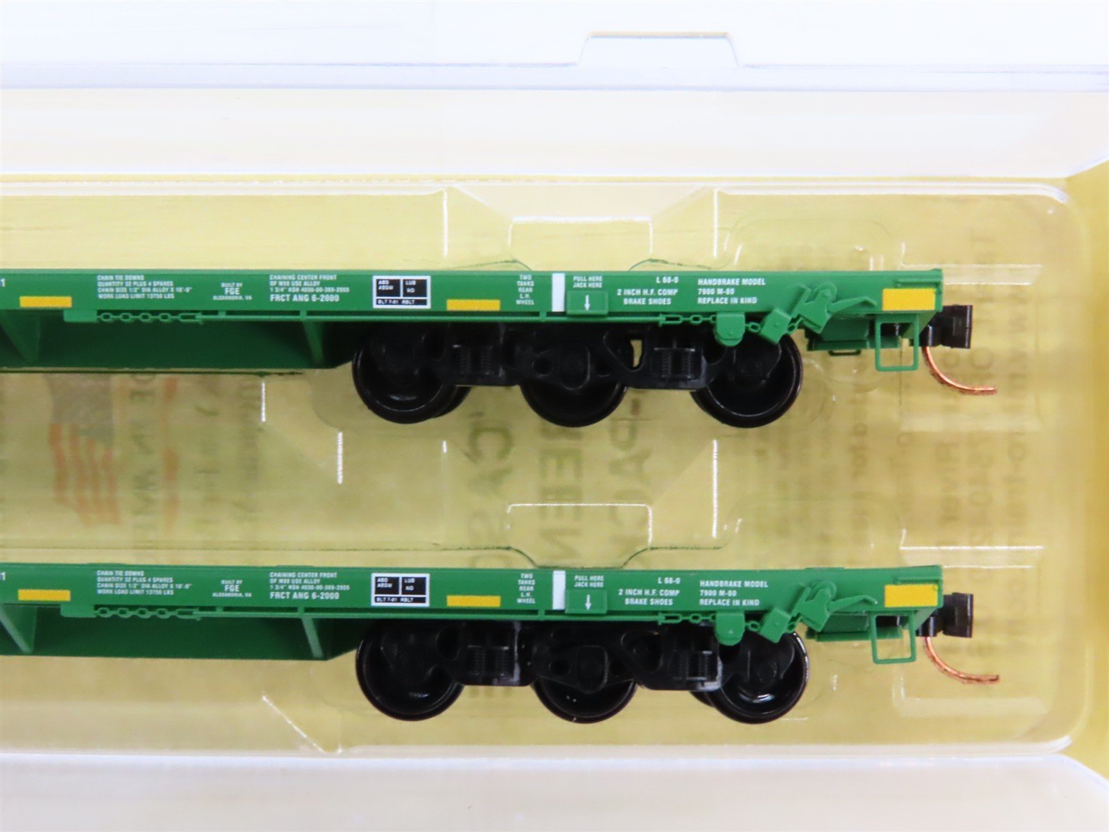 N Scale Micro-Trains 13752010 DODX Department of Defense 68' Flat Car 2-Pack RTR