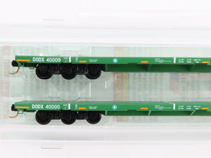 N Scale Micro-Trains 13751012 DODX Department of Defense 68' Flat Car 2-Pack RTR