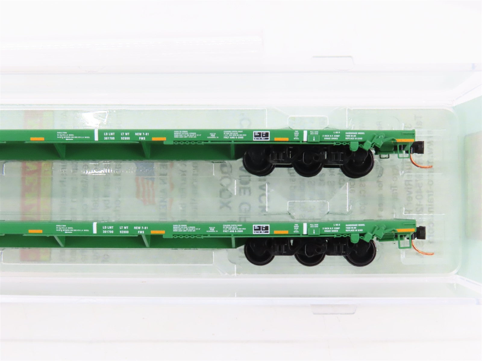 N Scale Micro-Trains 13751012 DODX Department of Defense 68' Flat Car 2-Pack RTR