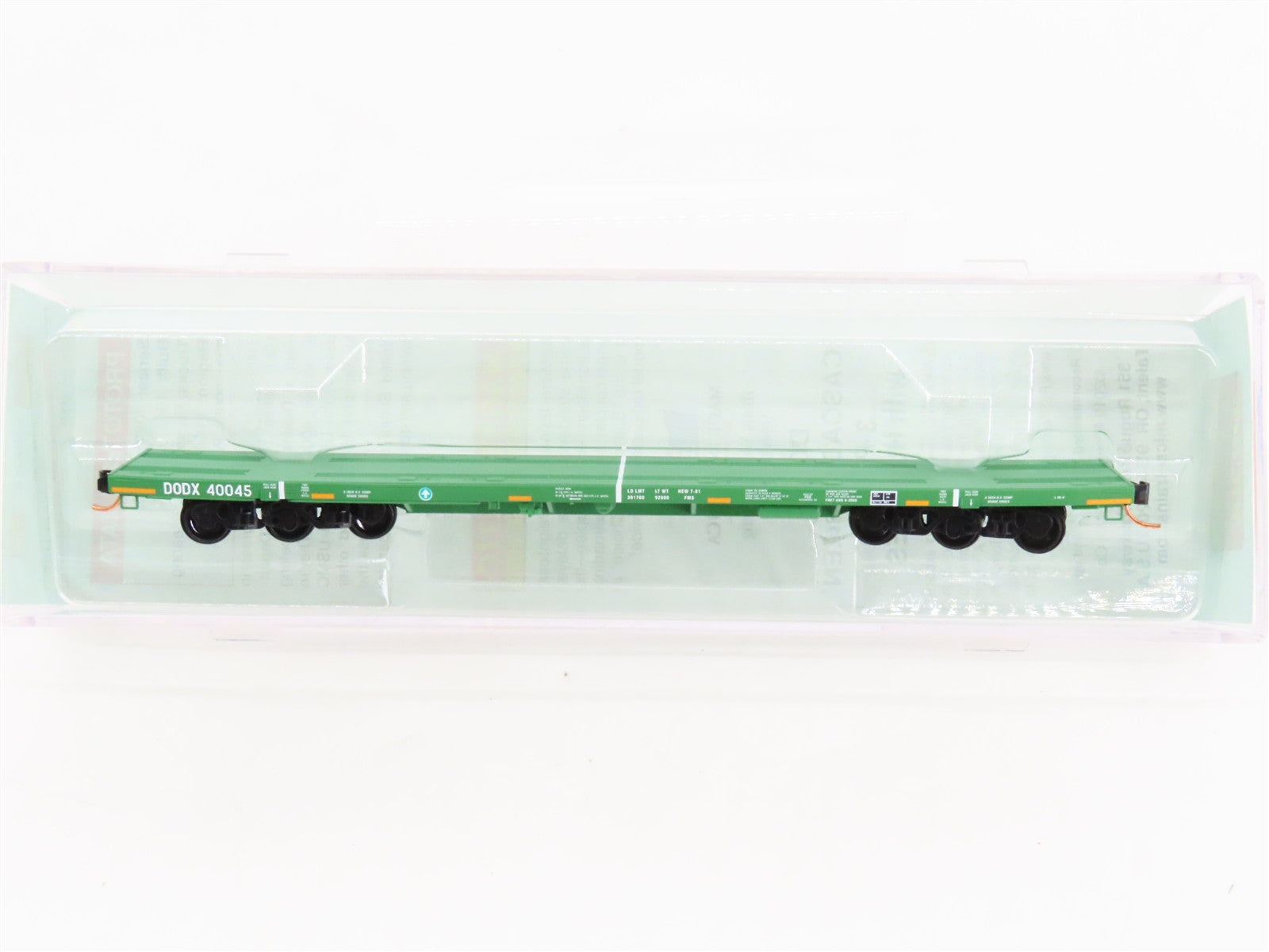 N Scale Micro-Trains 13751013 DODX Department of Defense 68' Flat Car  RTR