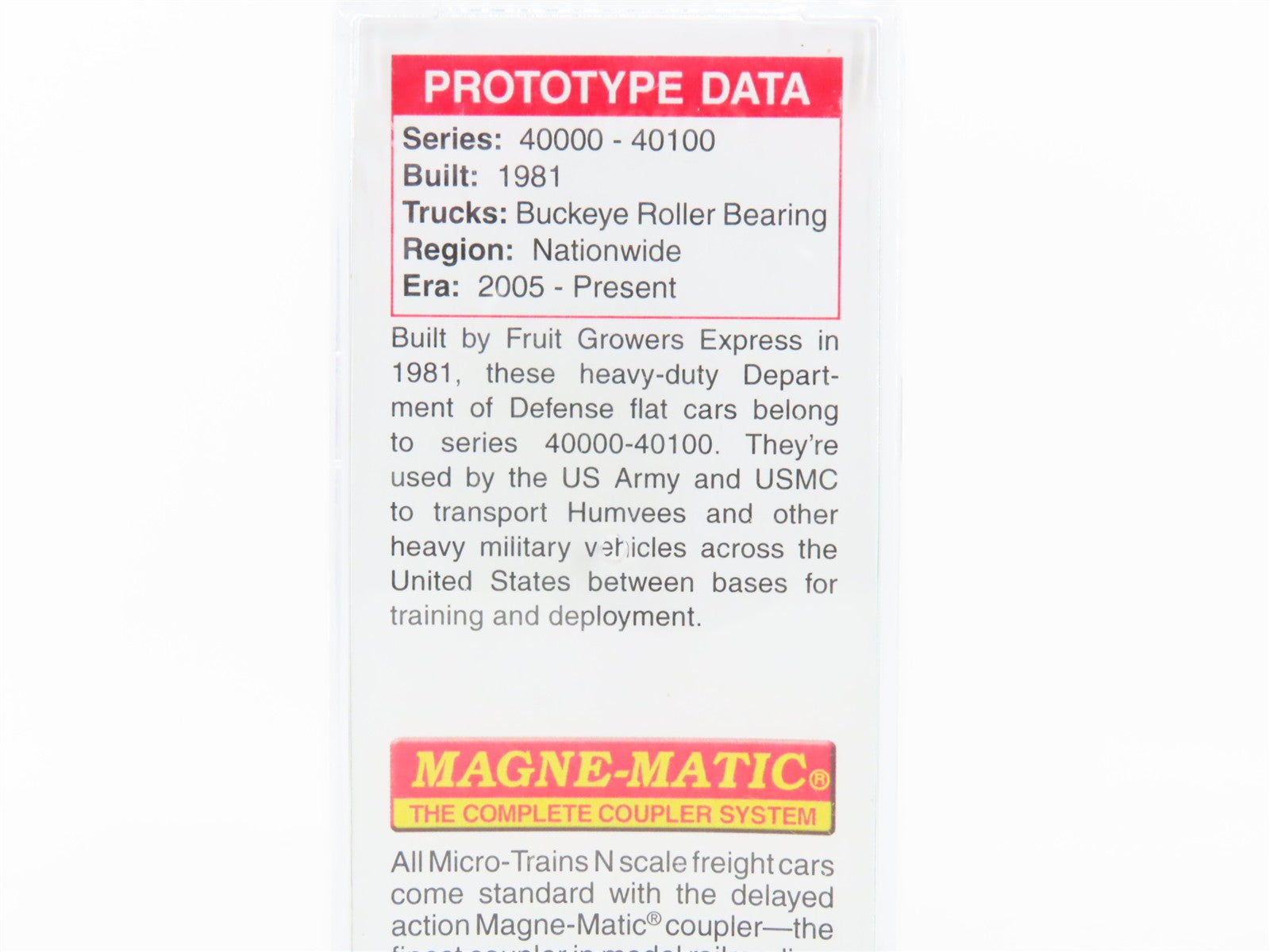 N Scale Micro-Trains 13751013 DODX Department of Defense 68' Flat Car  RTR