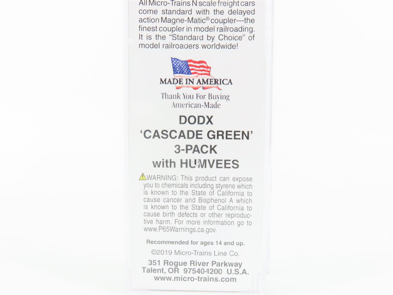 N Scale Micro-Trains 13751013 DODX Department of Defense 68' Flat Car  RTR
