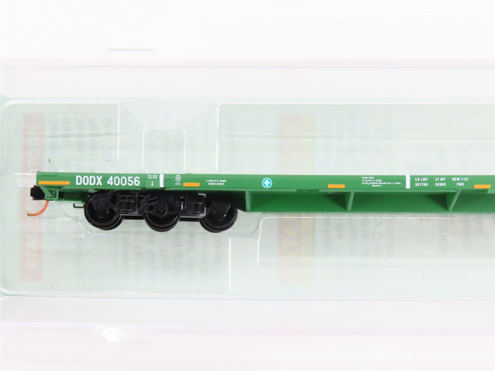 N Scale Micro-Trains 13752013 DODX Department of Defense 68' Flat Car  RTR