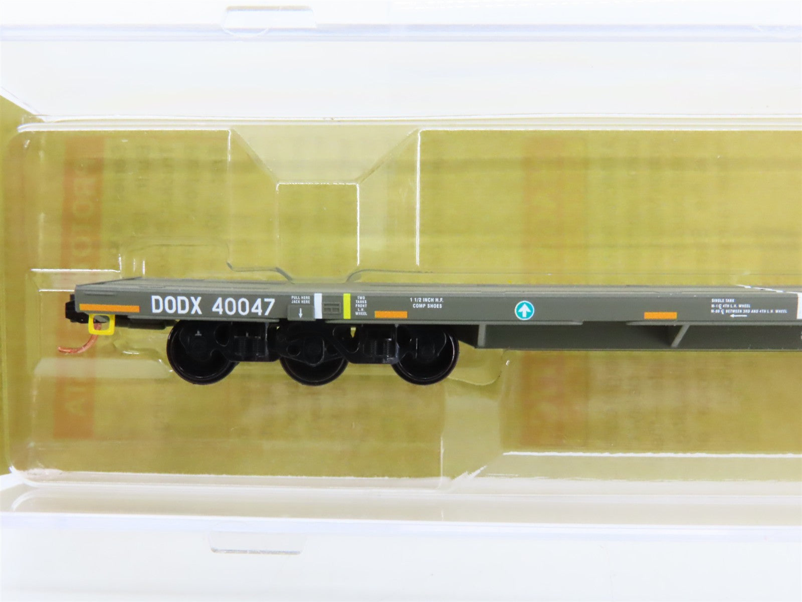 N Scale Micro-Trains 13753022 DODX Department of Defense 68' Flat Car  RTR