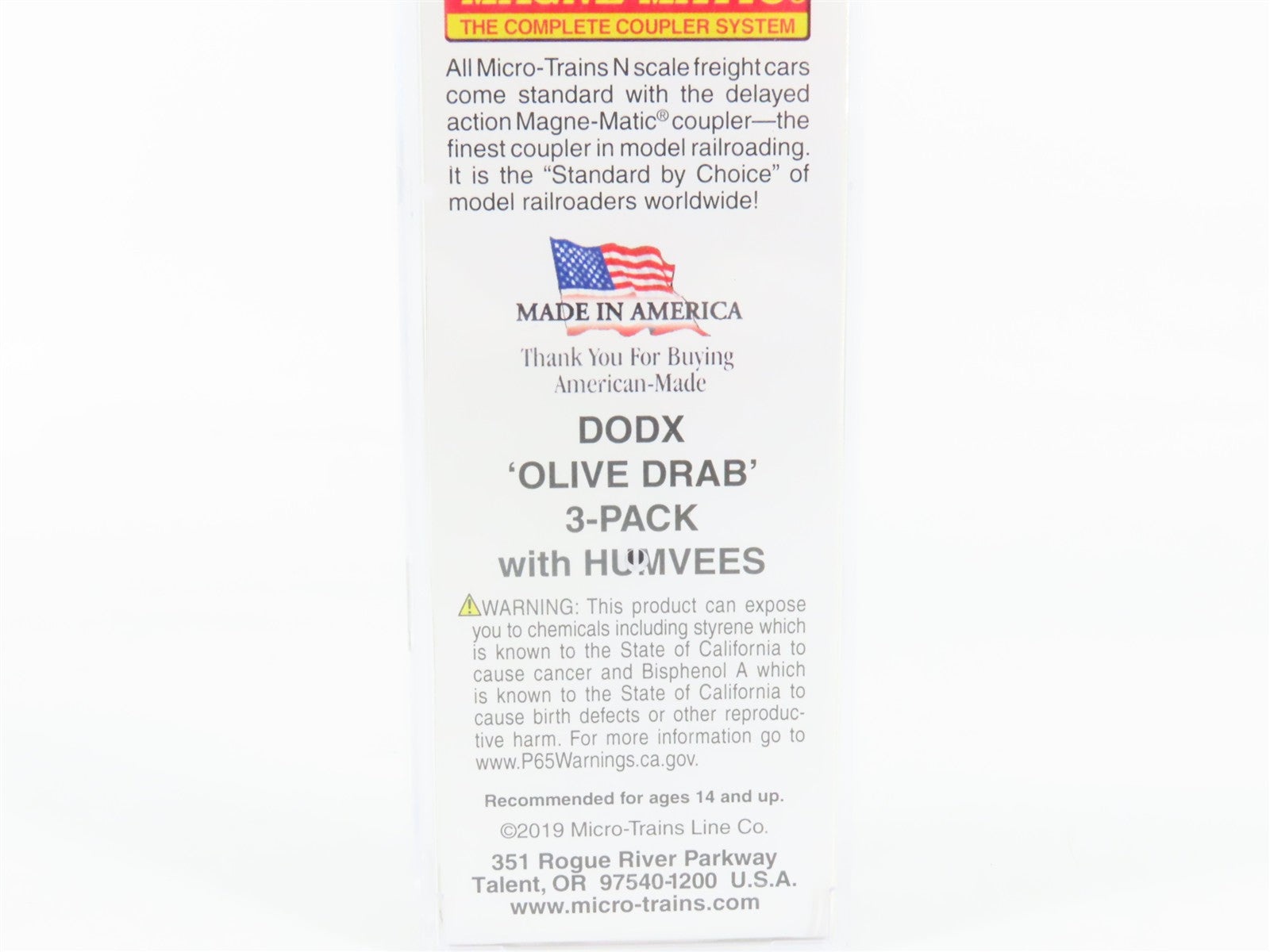 N Scale Micro-Trains 13753022 DODX Department of Defense 68' Flat Car  RTR