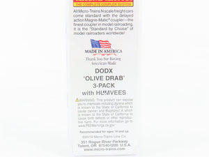 N Scale Micro-Trains 13753022 DODX Department of Defense 68' Flat Car  RTR