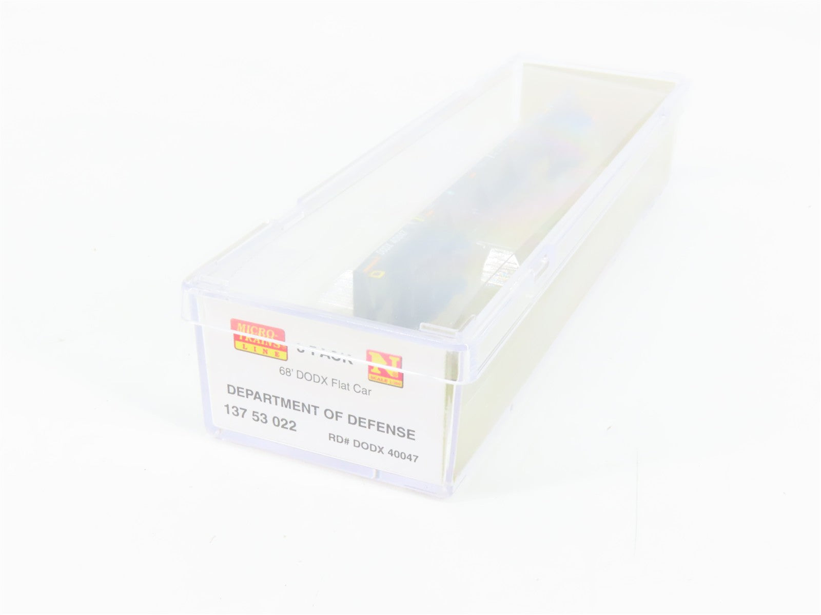 N Scale Micro-Trains 13753022 DODX Department of Defense 68' Flat Car  RTR