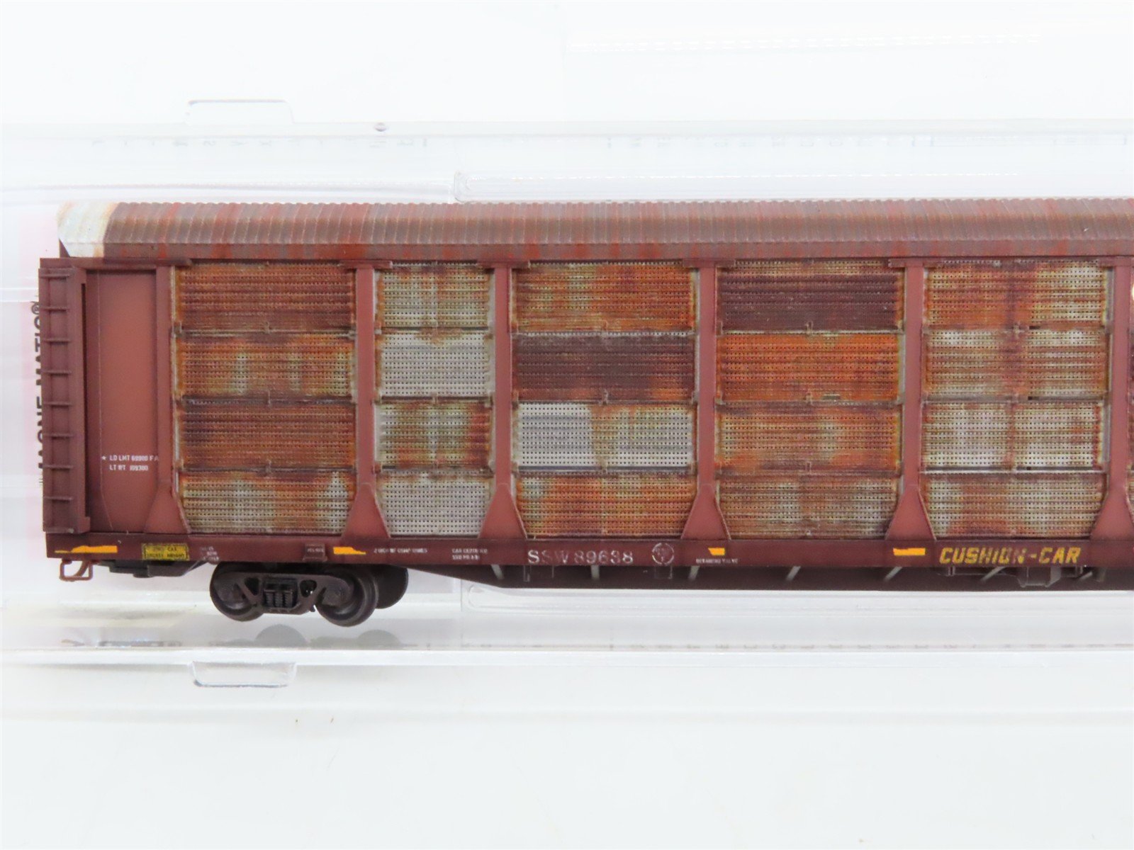 N Scale Micro-Trains 11144320 Cotton Belt 89' Tri-Level Closed Auto Carrier RTR