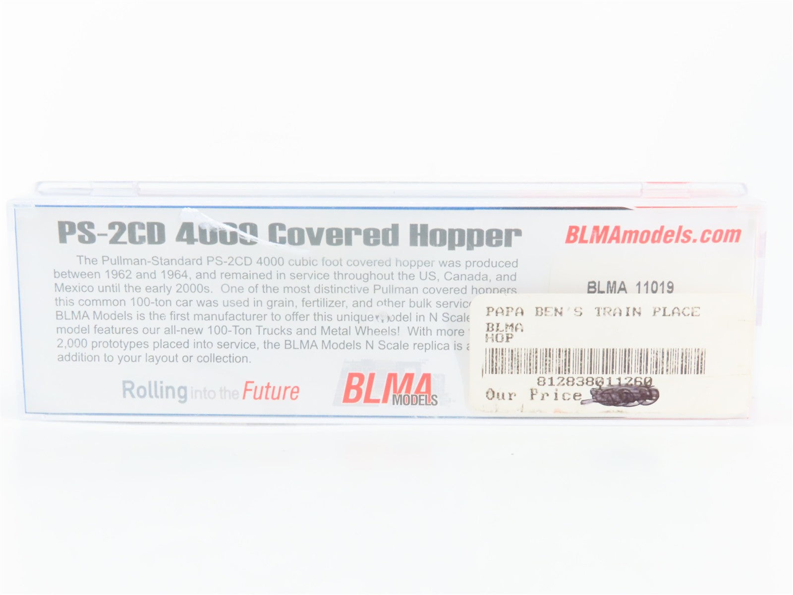 N Scale BLMA Models 11019 Burlington Northern PS-4000 3-Bay Covered Hopper RTR