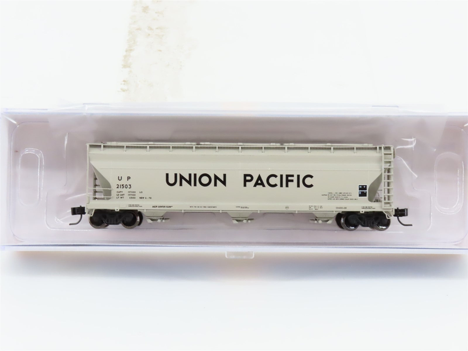 N Scale Athearn ATH7882 UP Union Pacific ACF 4600 3-Bay Covered Hopper #21503