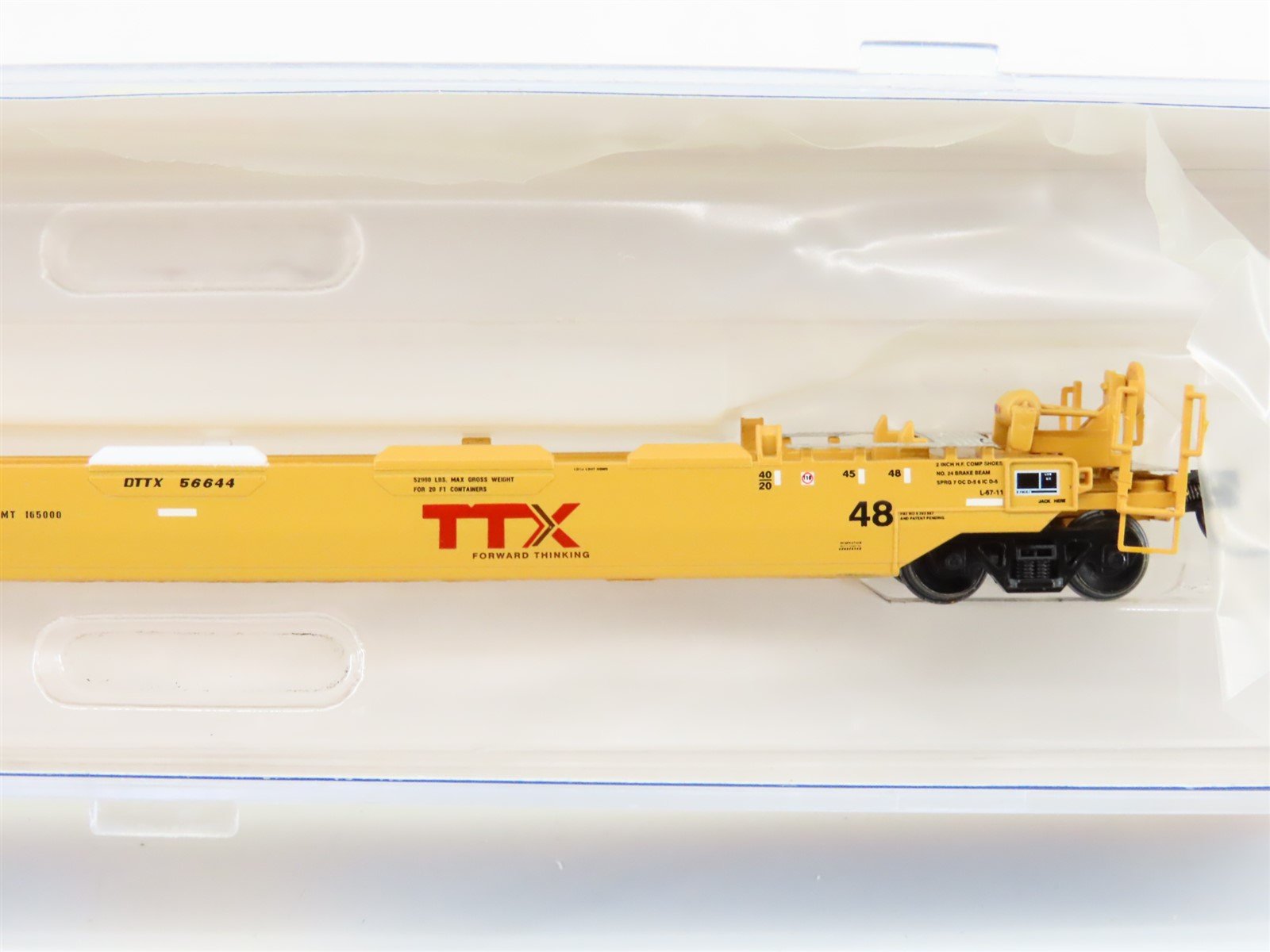 N Scale Athearn 23161 DTTX TTX 48' Husky Stack Well Car #56644