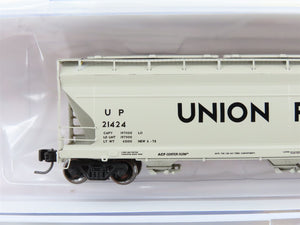 N Scale Athearn ATH7881 UP Union Pacific ACF 4600 3-Bay Covered Hopper #21424