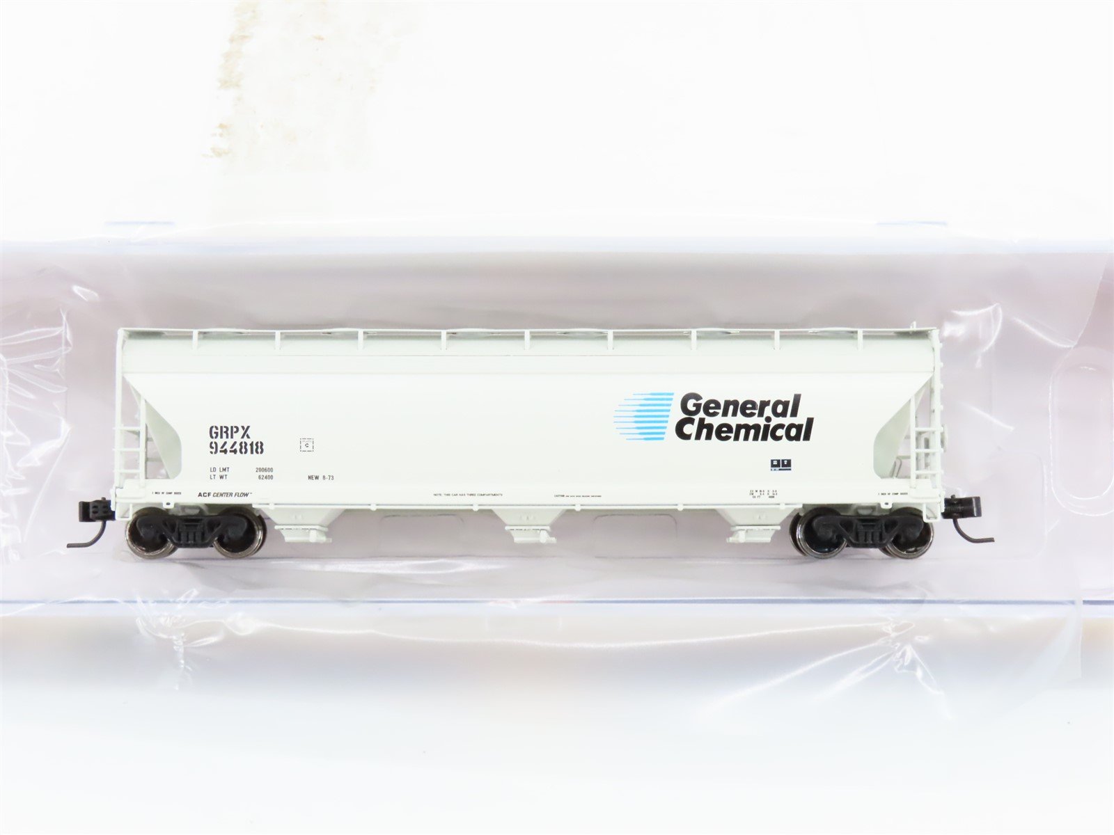 N Scale Athearn ATH6943 GRPX General Chemical 3-Bay Covered Hopper #944818