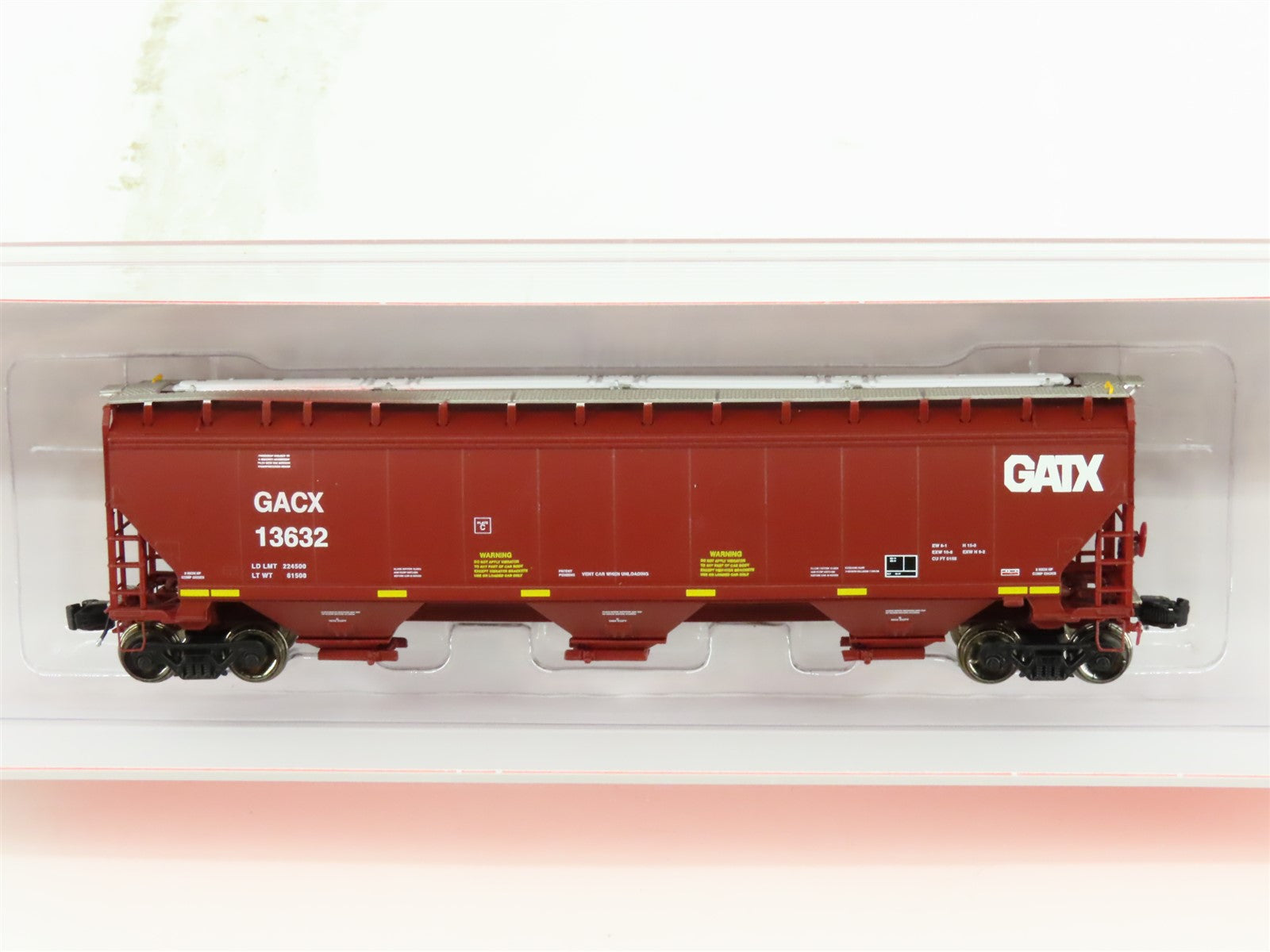 N Scaletrains.com SXT31390 Rivet Counter GACX GATX 3-Bay Covered Hopper #13632