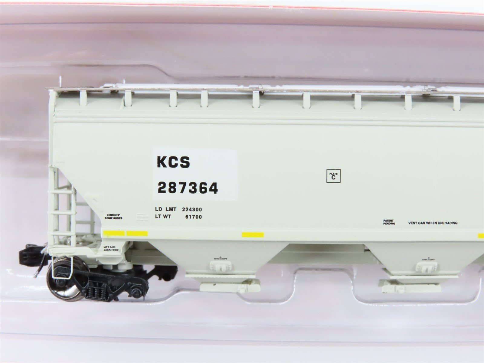 N Scaletrains.com SXT31400 KCS Kansas City Southern 3-Bay Covered Hopper #287364
