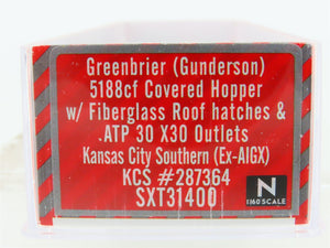 N Scaletrains.com SXT31400 KCS Kansas City Southern 3-Bay Covered Hopper #287364