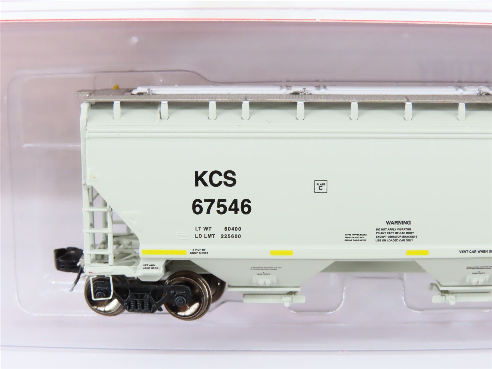 N Scaletrains.com SXT31406 KCS Kansas City Southern 3-Bay Covered Hopper #67546