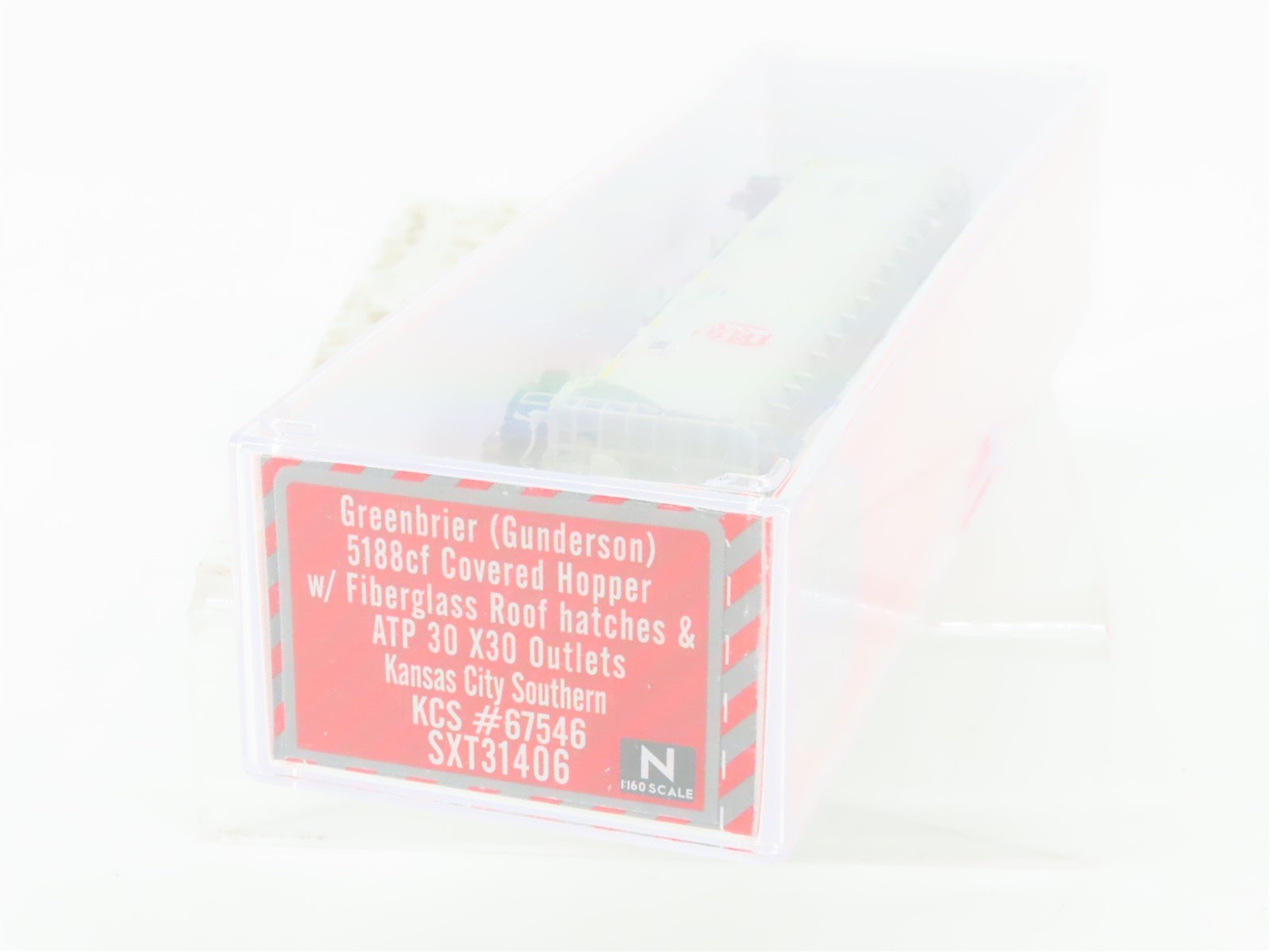 N Scaletrains.com SXT31406 KCS Kansas City Southern 3-Bay Covered Hopper #67546