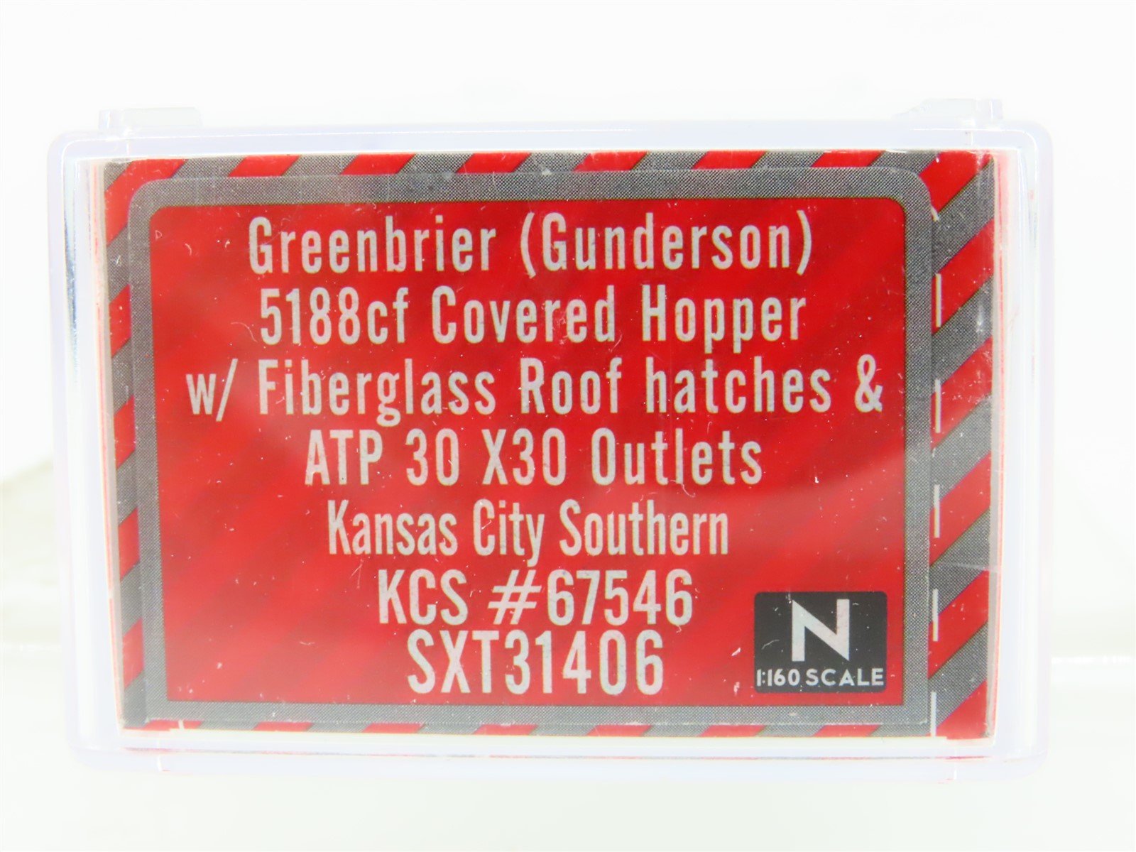 N Scaletrains.com SXT31406 KCS Kansas City Southern 3-Bay Covered Hopper #67546