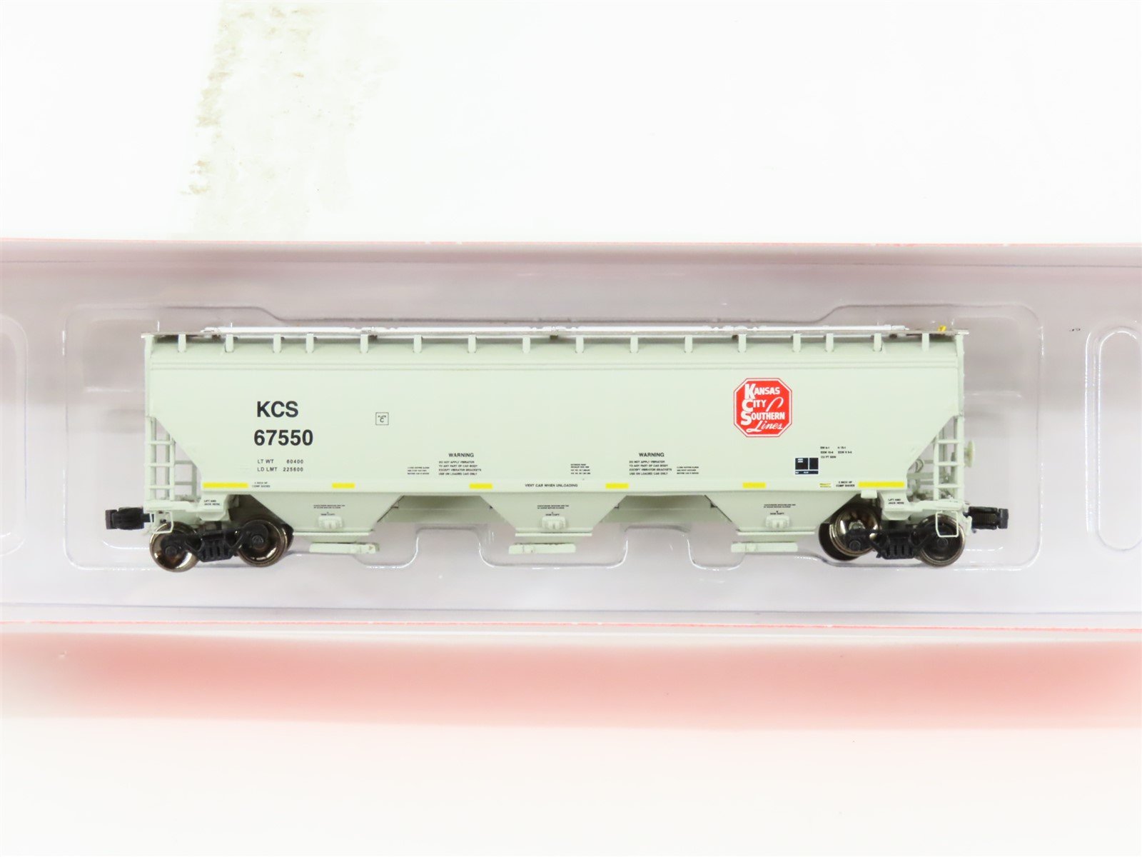 N Scaletrains.com SXT31407 KCS Kansas City Southern 3-Bay Covered Hopper #67550