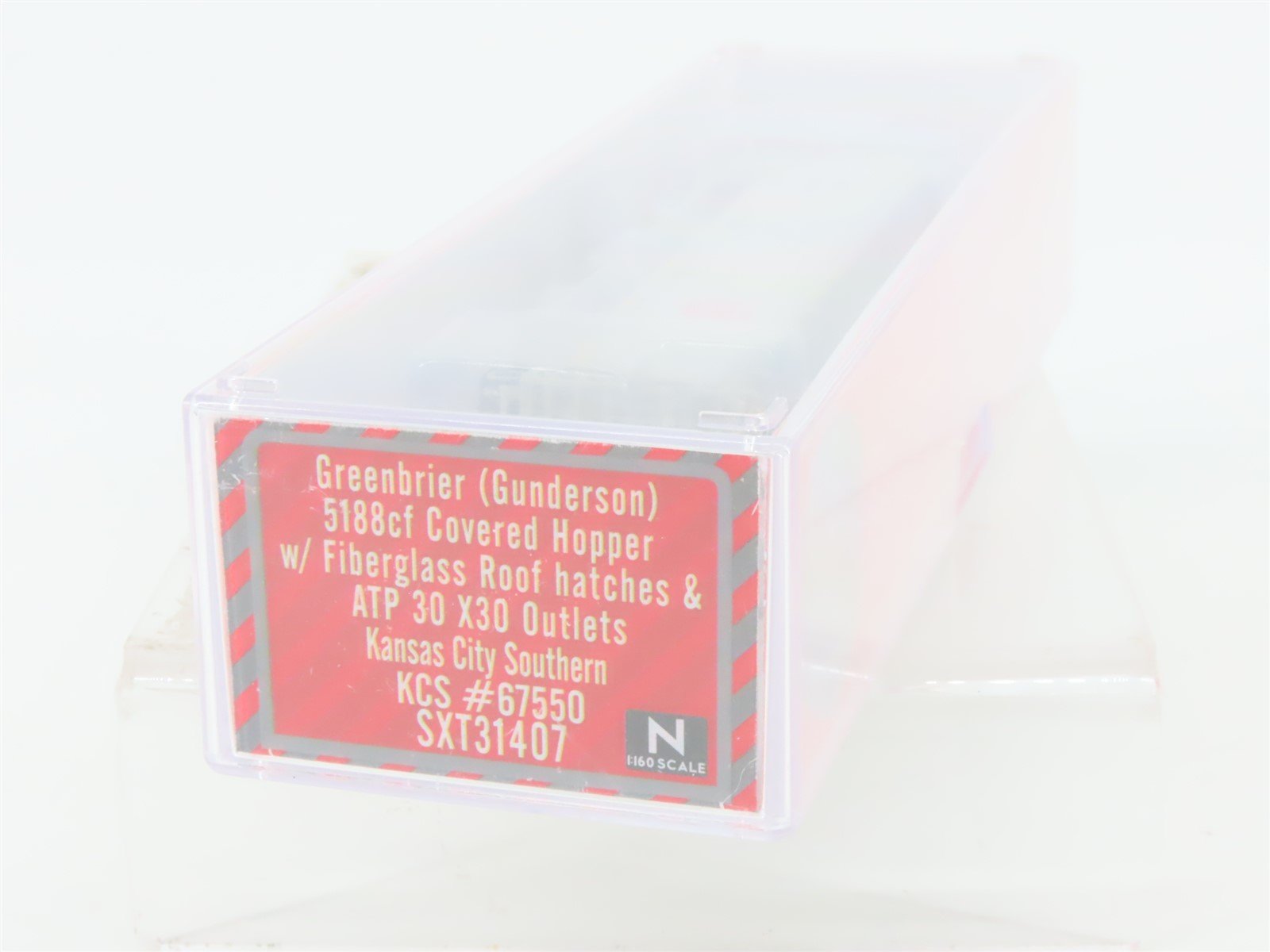 N Scaletrains.com SXT31407 KCS Kansas City Southern 3-Bay Covered Hopper #67550