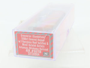 N Scaletrains.com SXT30904 AOK Arkansas Oklahoma 3-Bay Covered Hopper #66708