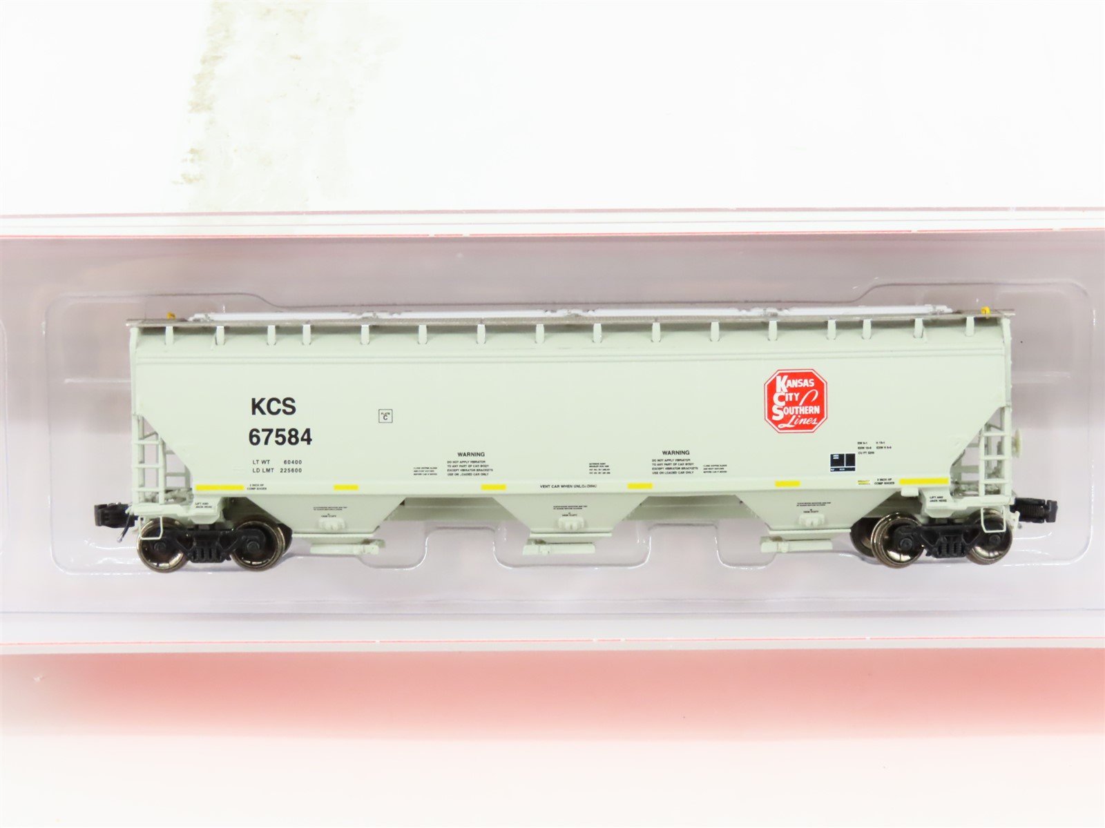 N Scaletrains.com SXT31408 KCS Kansas City Southern 3-Bay Covered Hopper #67584