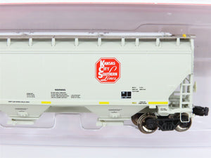 N Scaletrains.com SXT31408 KCS Kansas City Southern 3-Bay Covered Hopper #67584