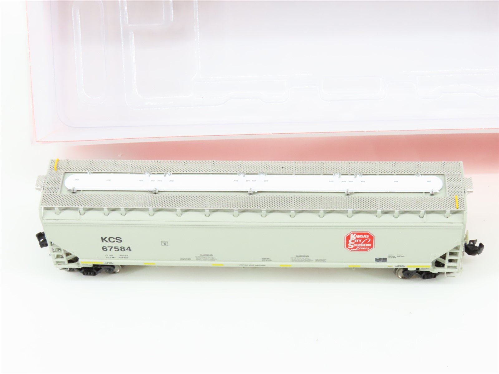 N Scaletrains.com SXT31408 KCS Kansas City Southern 3-Bay Covered Hopper #67584