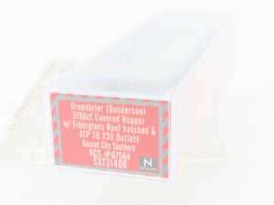 N Scaletrains.com SXT31408 KCS Kansas City Southern 3-Bay Covered Hopper #67584