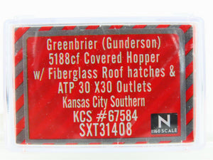 N Scaletrains.com SXT31408 KCS Kansas City Southern 3-Bay Covered Hopper #67584