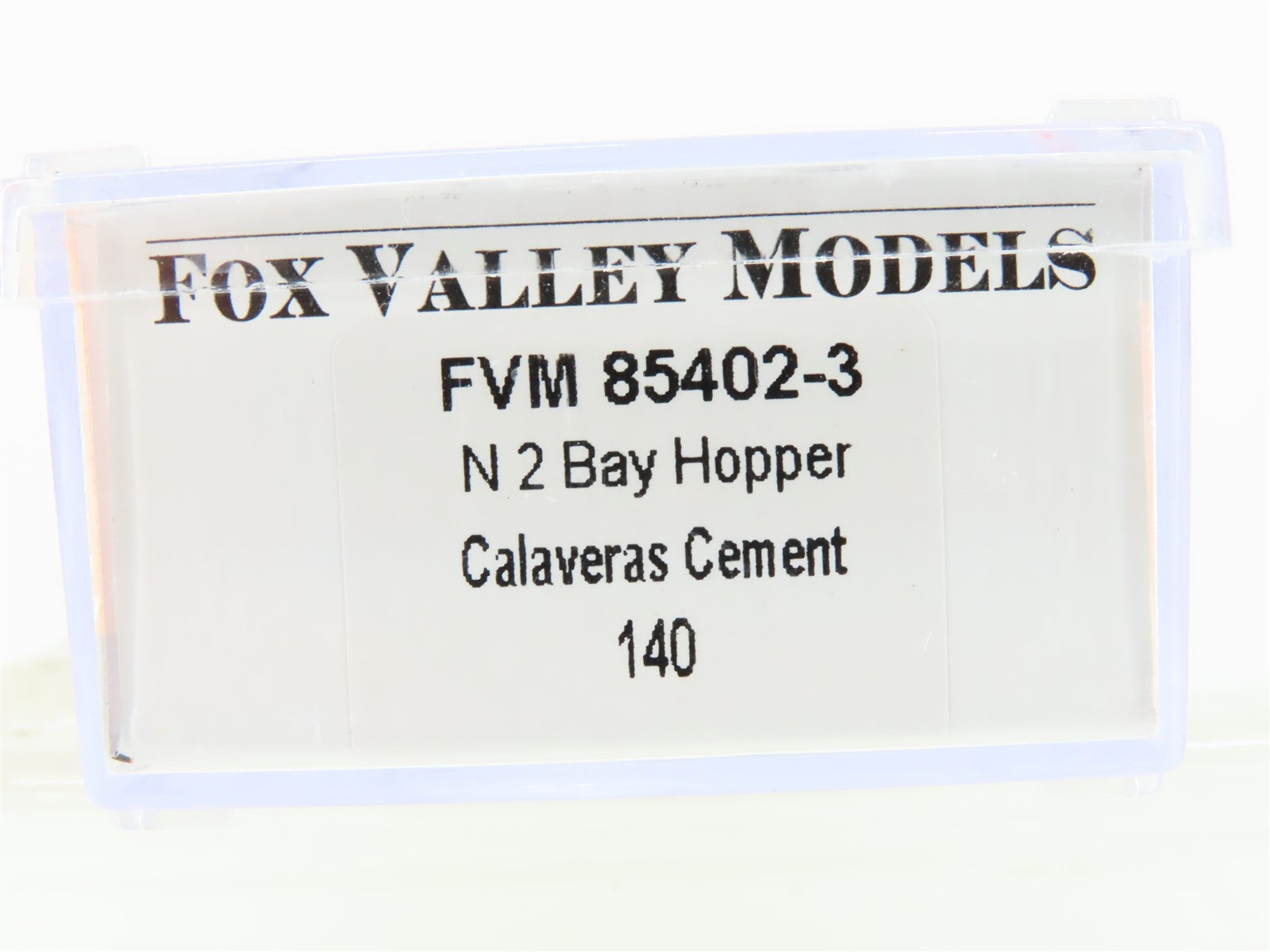 N Fox Valley Models FVM 85402-3 PLCX Calaveras Cement 2-Bay Covered Hopper #140