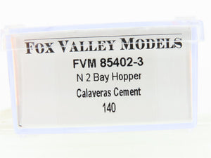 N Fox Valley Models FVM 85402-3 PLCX Calaveras Cement 2-Bay Covered Hopper #140