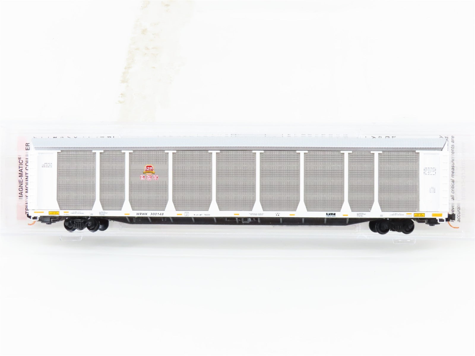 N Scale Micro-Trains MTL 11100200 WRWK KCS 89' Tri-Level Closed Autorack #300148