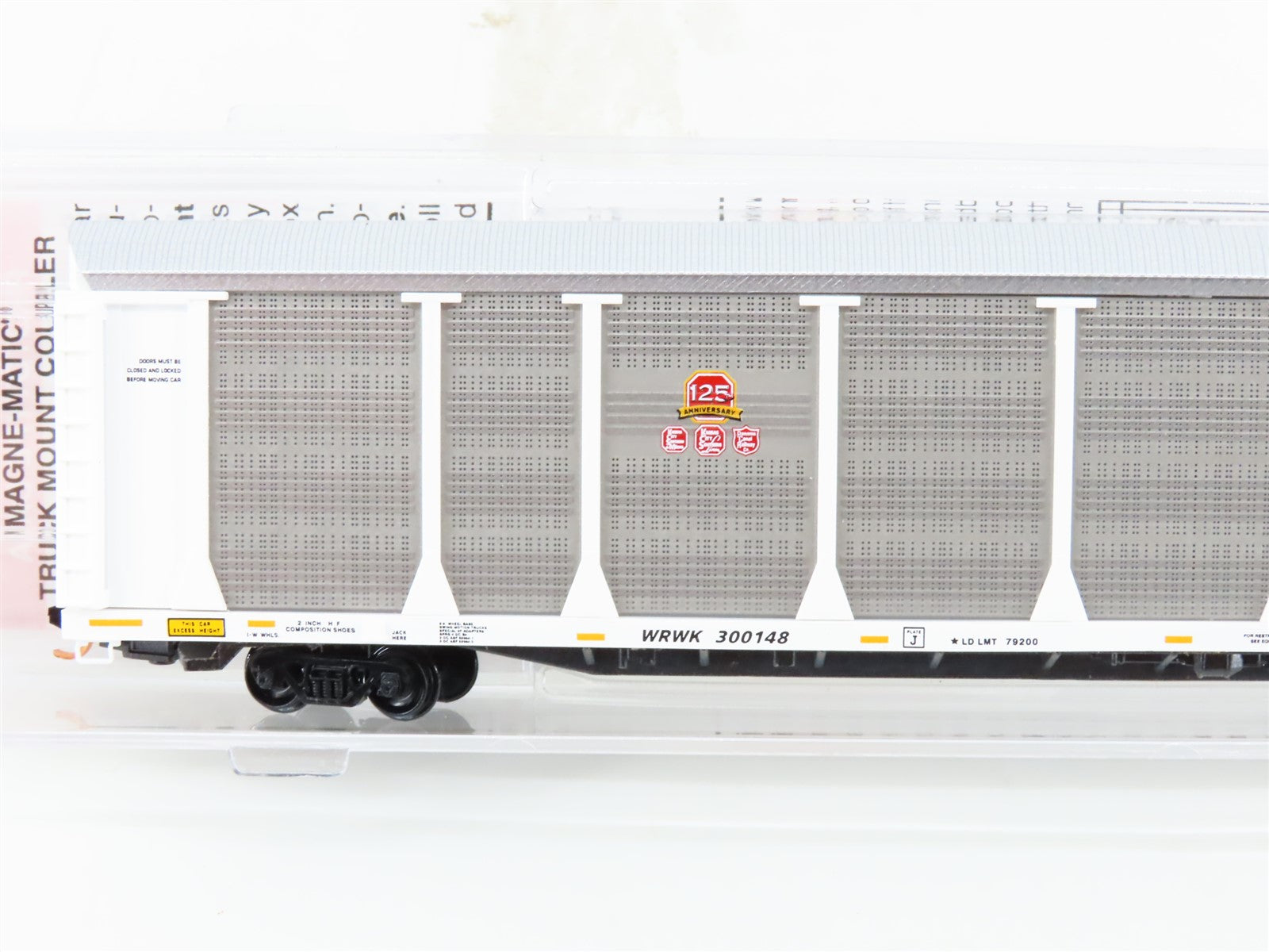 N Scale Micro-Trains MTL 11100200 WRWK KCS 89' Tri-Level Closed Autorack #300148