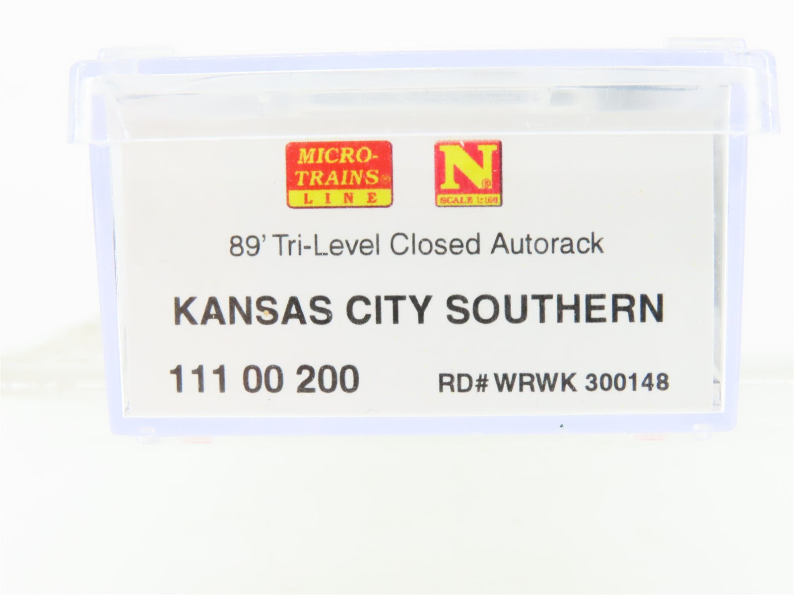 N Scale Micro-Trains MTL 11100200 WRWK KCS 89' Tri-Level Closed Autorack #300148