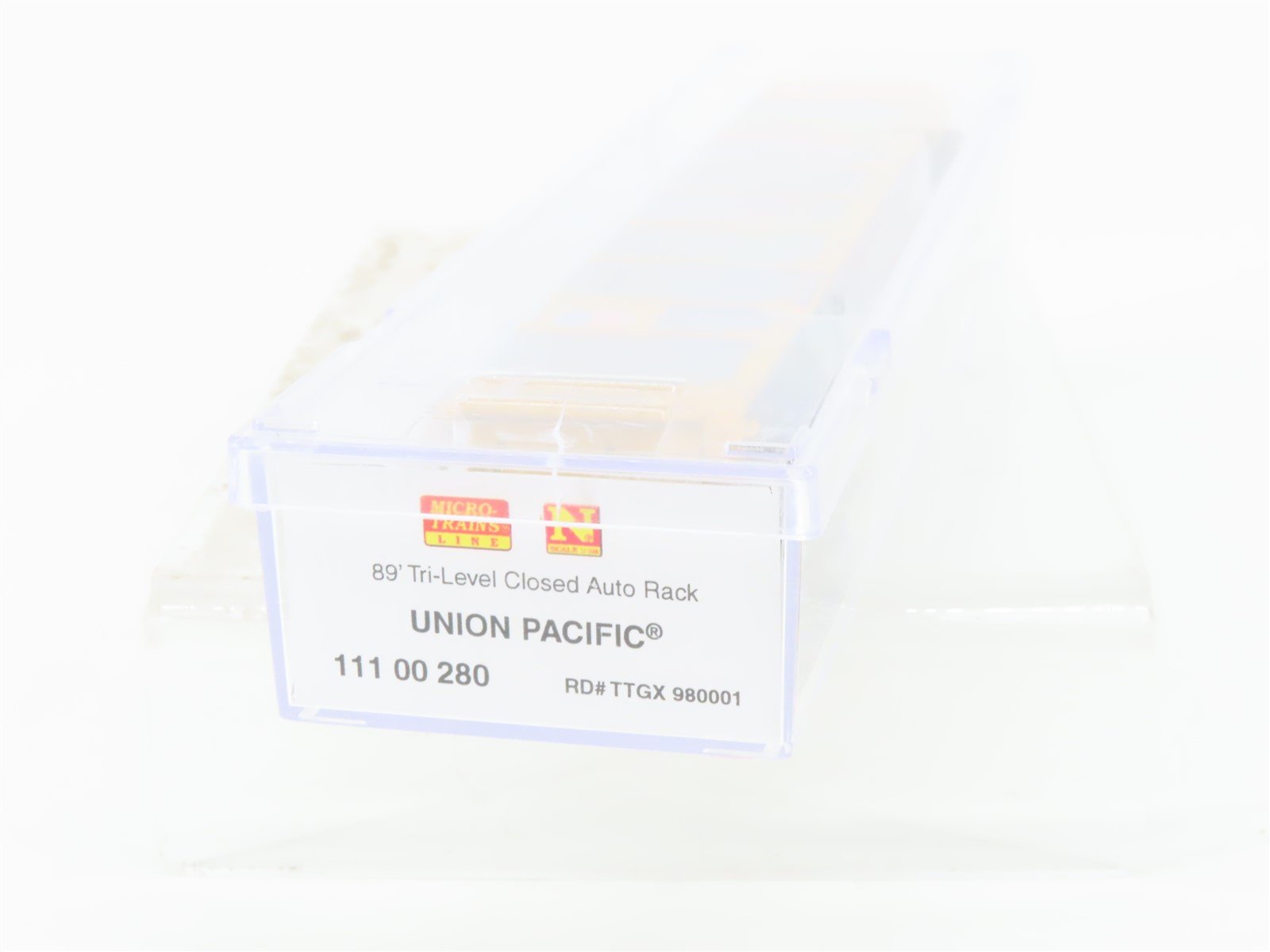 N Scale Micro-Trains MTL 11100280 TTGX UP 89' Tri-Level Closed Autorack #98001