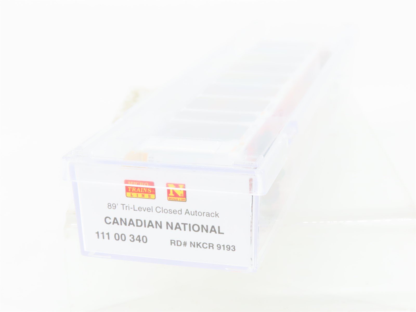 N Scale Micro-Trains MTL 11100340 NKCR CN 89' Tri-Level Closed Autorack #9193