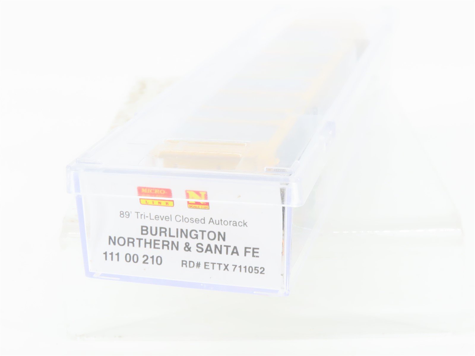 N Scale Micro-Trains MTL 11100210 ETTX BNSF 89' Tri-Level Closed Autorack 711052