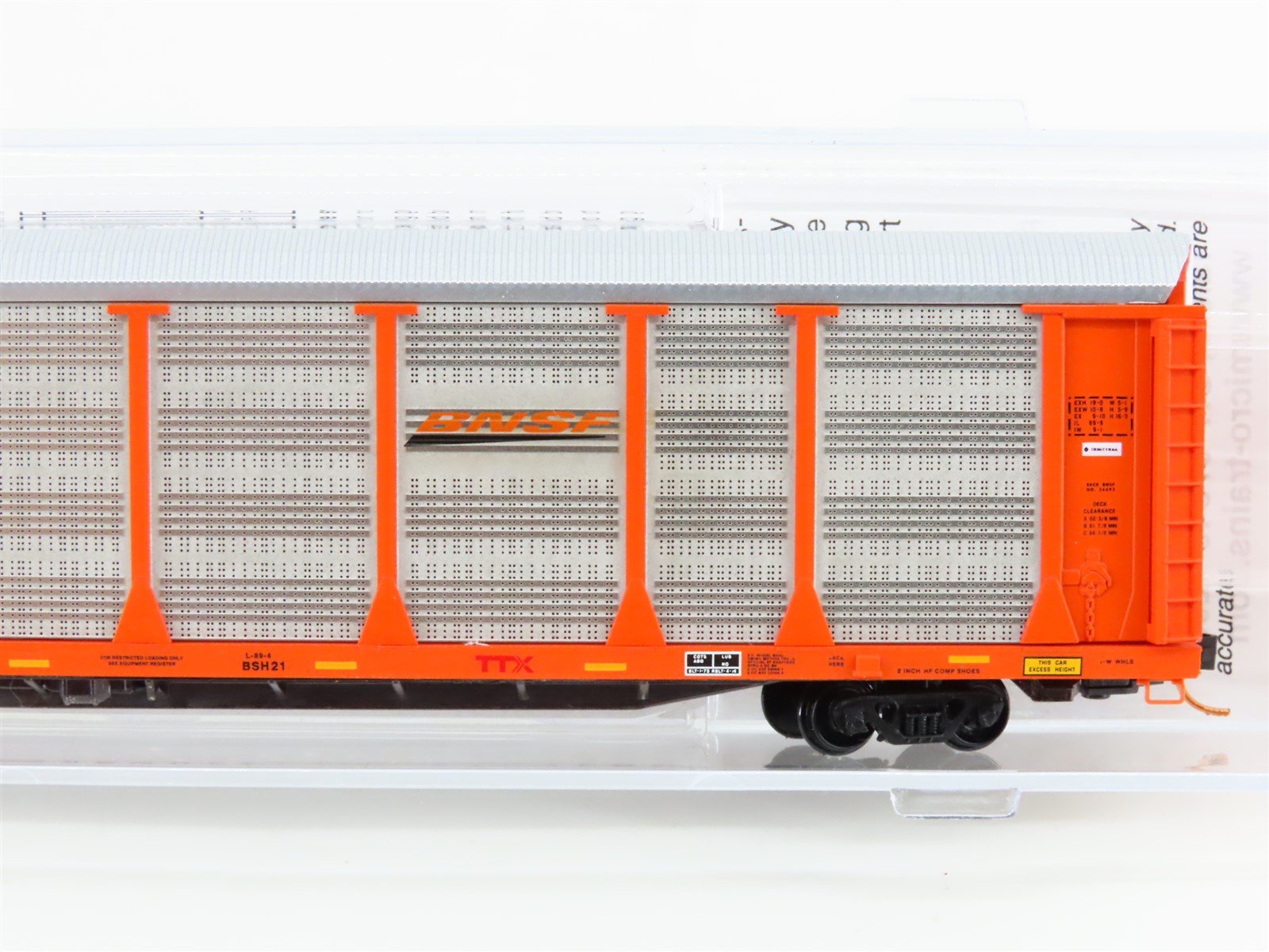 N Scale Micro-Trains MTL 11100160 TTGX BNSF 89' Tri-Level Closed Autorack 965476