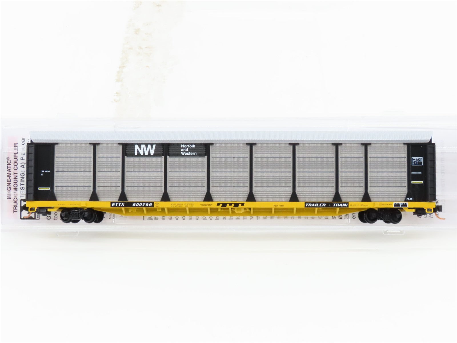 N Scale Micro-Trains MTL 11100330 ETTX N&W 89' Tri-Level Closed Autorack #800795