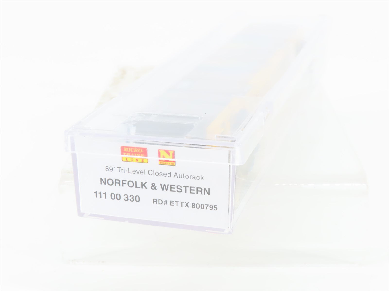 N Scale Micro-Trains MTL 11100330 ETTX N&W 89' Tri-Level Closed Autorack #800795